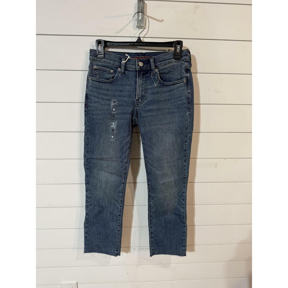Lucky Brand Women’s Blue Raw Hem Mid Rise Skinny Jeans 2/26 NWT